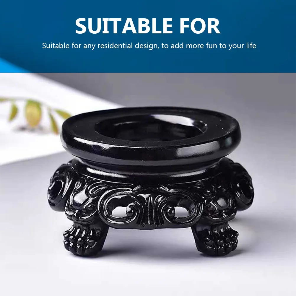 

Crystal Sphere Stand Resin Hollow Base Vintage Style Display Holder For Home Office Decor Desktop Ornament Pendulum Support
