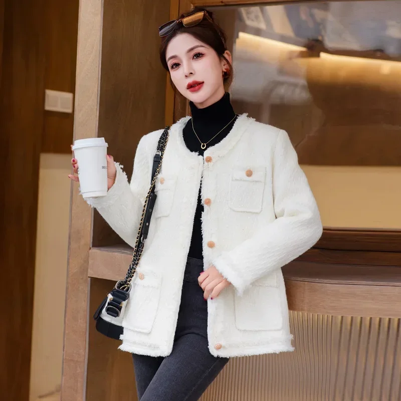 Women's Down Jacket 2023 Winter Thick Warm Loose-fit 90% White Goose Down Coat Long Sleeves Yj8069