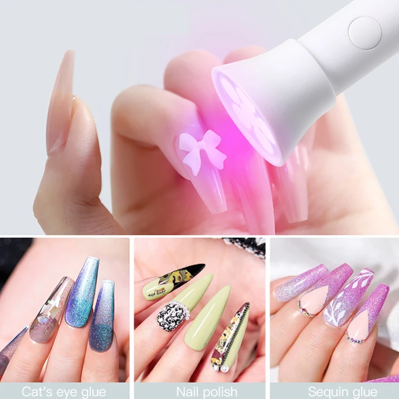 ​​​​​Mini UV Light For Gel Nails Small Nail Cure Light Gel Polish Manicure USB Nail Dryer for Fast Curing Nail Lamp