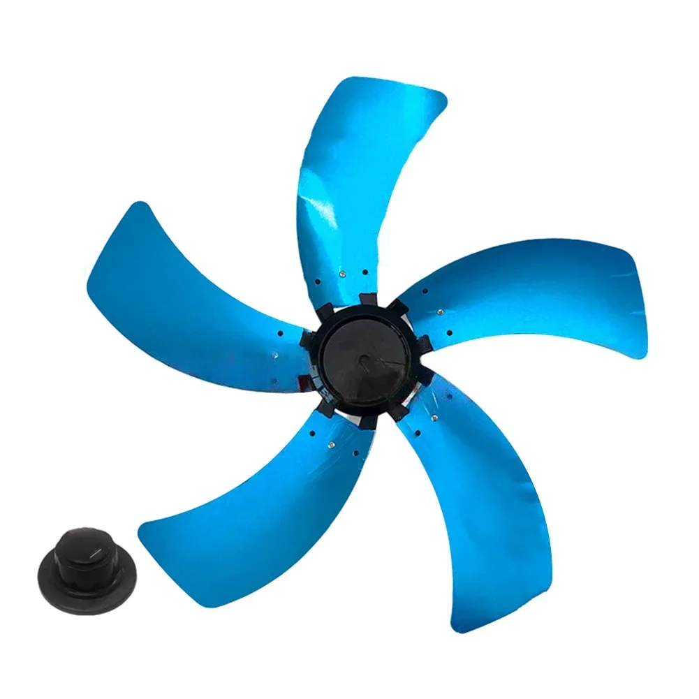 18 Inch Fan Blade Household Aluminum 5-blade Electric Fan Blade With Nut Cover Base High Temperature Resistance Low Noise