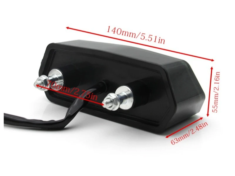 Motorcycle Rear Tail Light Assembly 12V LED Flowing Turn Signal Brake Lamp For MSX125 CB650 CTX700