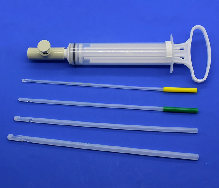 Dual Chamber Manual Vacuum Aspirator Set Two Lumen Gynecology Aspiration MVA Kit With Cannula