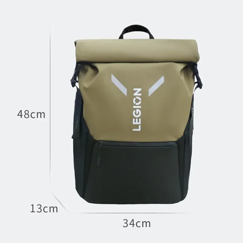 Lenovo Legion C4 Roll-Top Expandable Backpack 15.6-16 Inch Gaming Laptop Water-Repellent Travel Bag With Luggage Strap