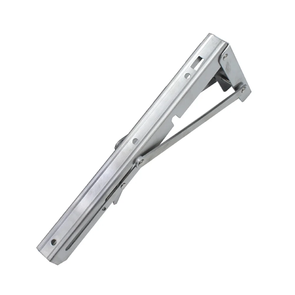 

2Pcs Stainless Steel Folding Triangle Shelf Bracket Wall Mount Support for Home Bookshelf Store Display Load-Bearing Spring