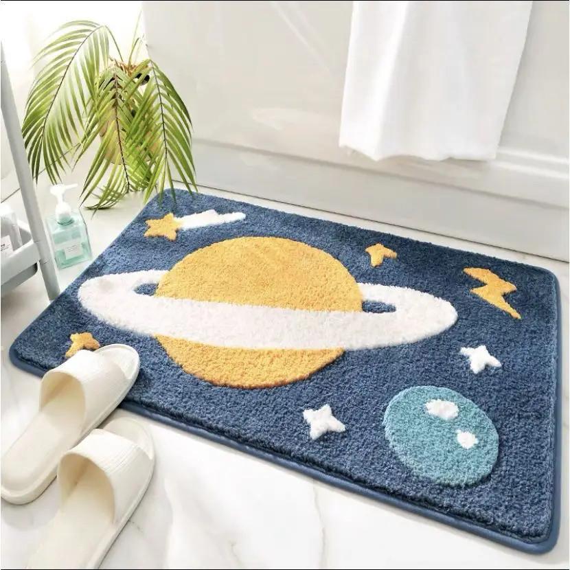 Home Bathroom Thicken Anti-slip Floor Mat Water Absorbing Quick Drying Foot Mat Entrance Doormat Living Room Bedroom Bedside Rug