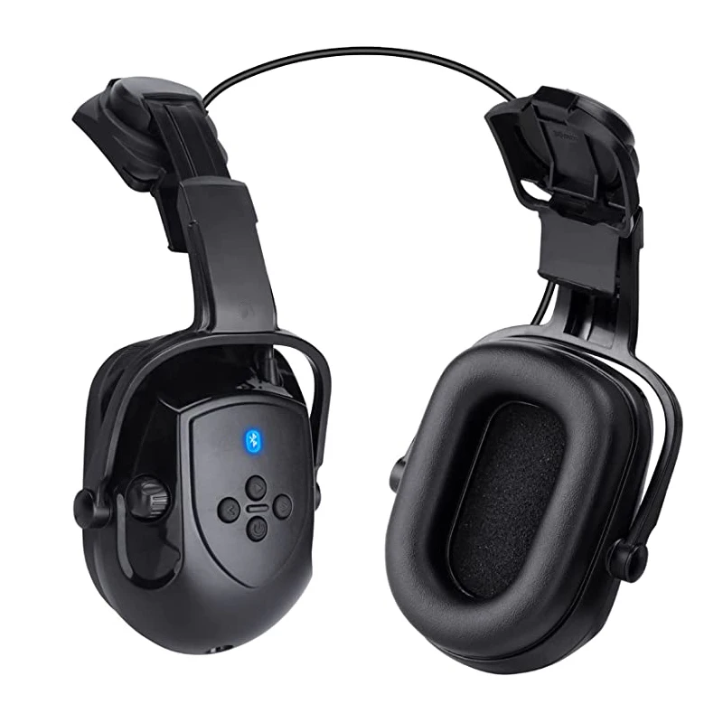 CE SAFETY HELMET Type EarMuffs Bluetooth Ear Protector Hearing Protection Industrial Work Ear Cup Headphone