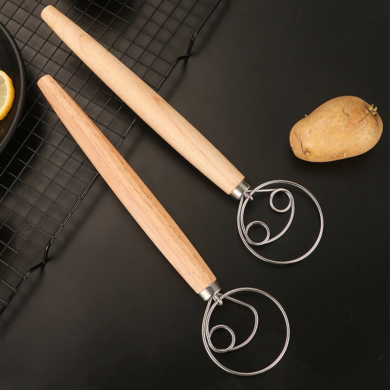 

Danish Dough Whisk Hand Mixer Silicone Egg Whisk Beater Cake Bread Dough Mixer Cream Butter Mixer Kitchen Pastry Baking Tools