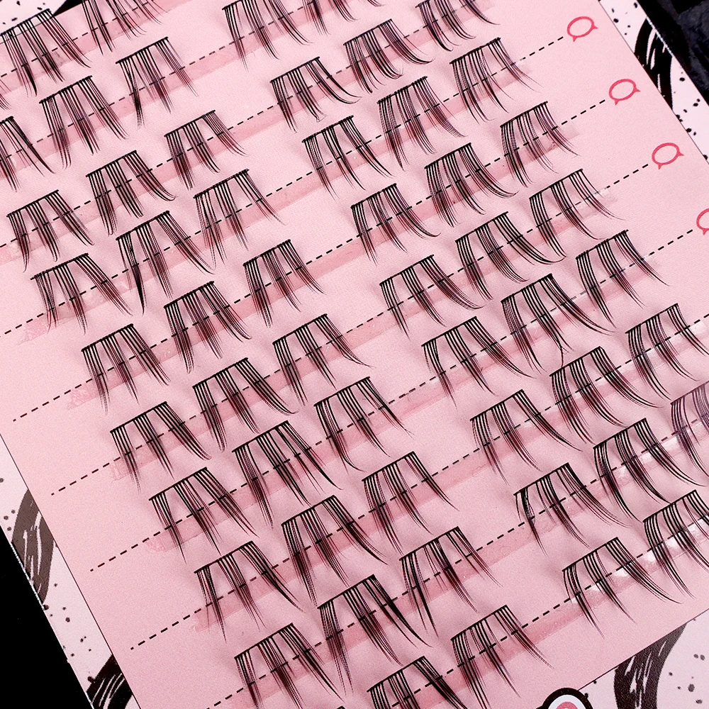 3D Mink Individual Eyelashes Natural Manga Clusters Eyelash Extension Professional 11-13MM Mixed Soft False Lashes Daily Makeup