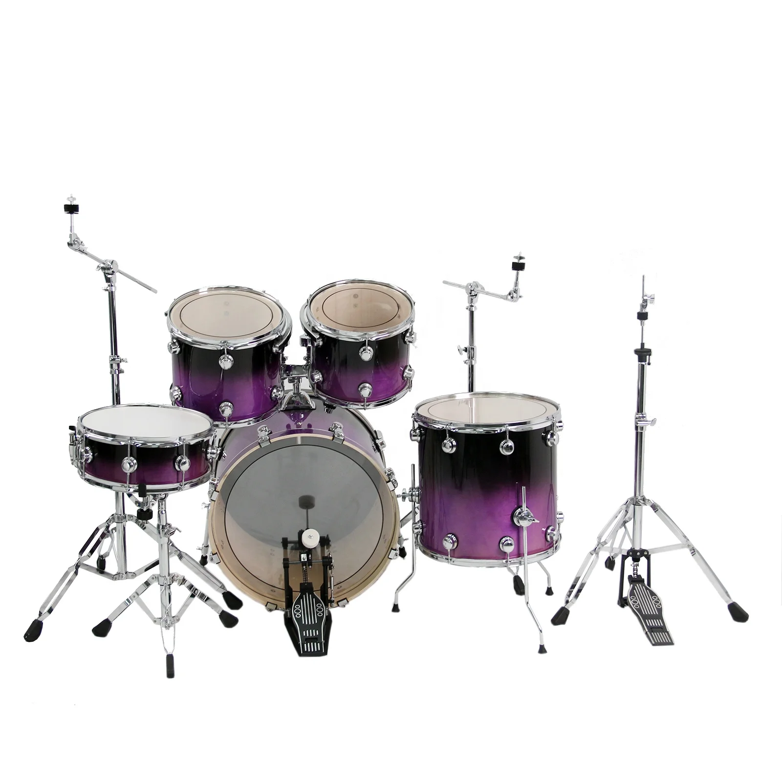 

New Innovations Professional Purple Jazz Drum Set Quality Full Set