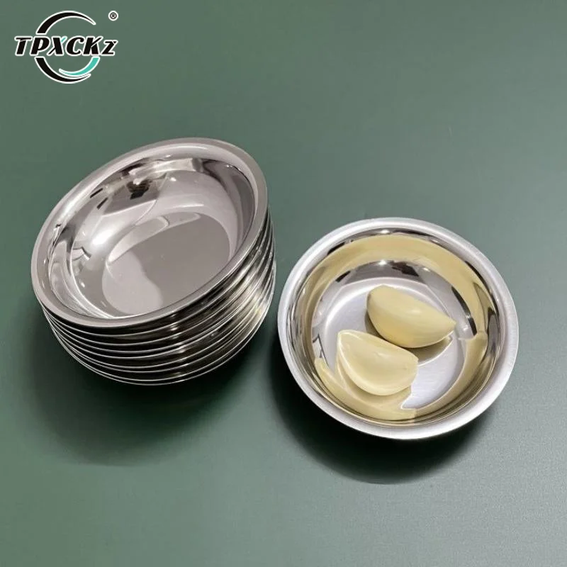 Stainless Steel Dipping Bowls 9CM Round Condiment Dishes for Kitchen Sushi Serving Appetizer Sauce Party Side Dish 5/10PCS