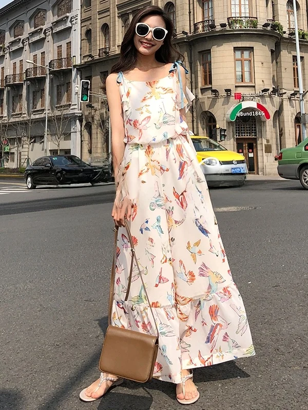 

High Waist Swimsuit Beach Vaion Floral Print Rixo Colo Women's Clothing Thin Cotton Material Commute Sle