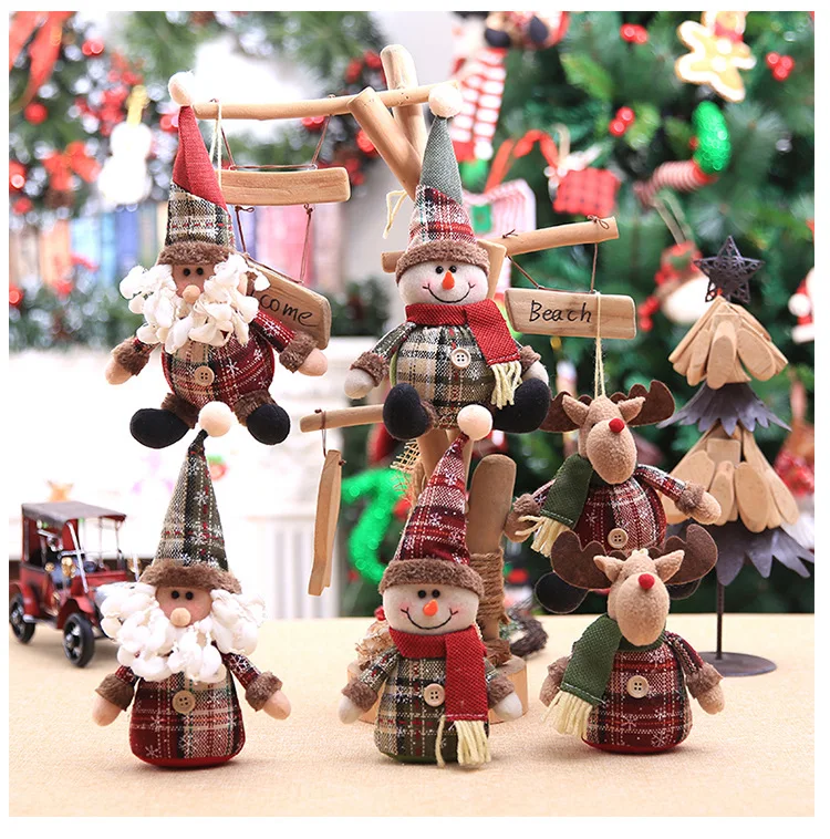 Santa Claus Christmas Doll Merry Christmas Decorations for  Elk Christmas Ornaments Xmas Tree Decor Natal