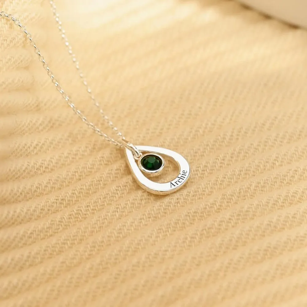 

Позолоченное колье-чокер с подвеской в виде капли воды и гравировкой имени, украшение для женщин, персонализированный подарок на День святого Валентина