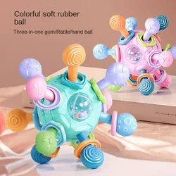 Baby Manhattan Ball Silicone Hand Grab Ball, Boiled Dental Glue, Molded Teeth, Bitable Soft Glue Grip, Ring Soothing Toy