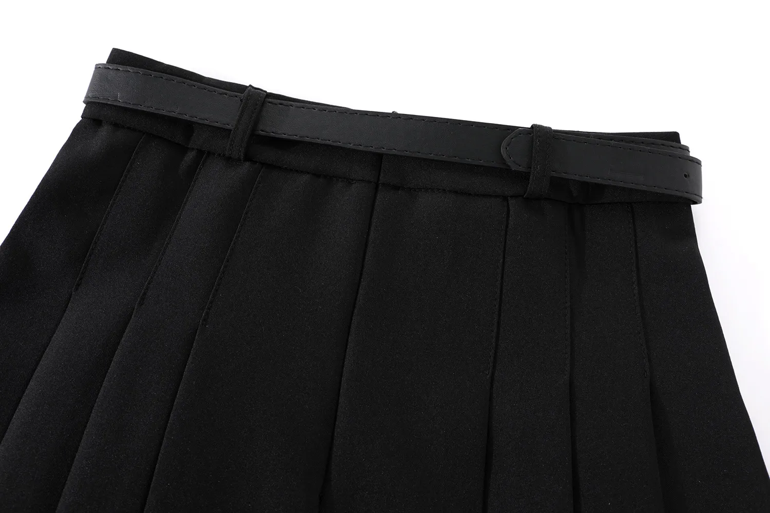 Mini-Plisseerock für Damen, Herbst 2026, Neuerscheinung, hochtaillierte Röcke mit Gürtel, koreanischer Modestil, Minirock für Damen, heiß begehrt – Detail 7