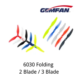 6030 6inch Folding Propeller 2 Blade 3 Blade Gemfan Props for RC FPV Racing Multirotor Drones Floppy Proppy PC Props 6inch 6pair