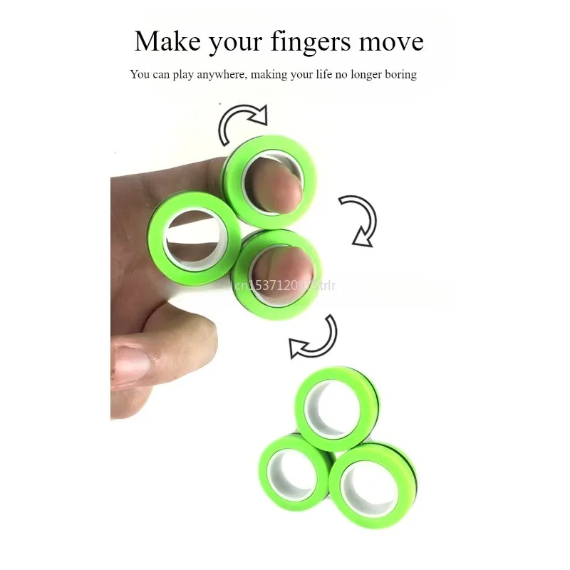 3 stks Fidget Spinner Magnetische Ring Speelgoed Vingers Magneet Ringen ADHD Stress Magisch Speelgoed voor Volwassen Kinderen Angst Fidget