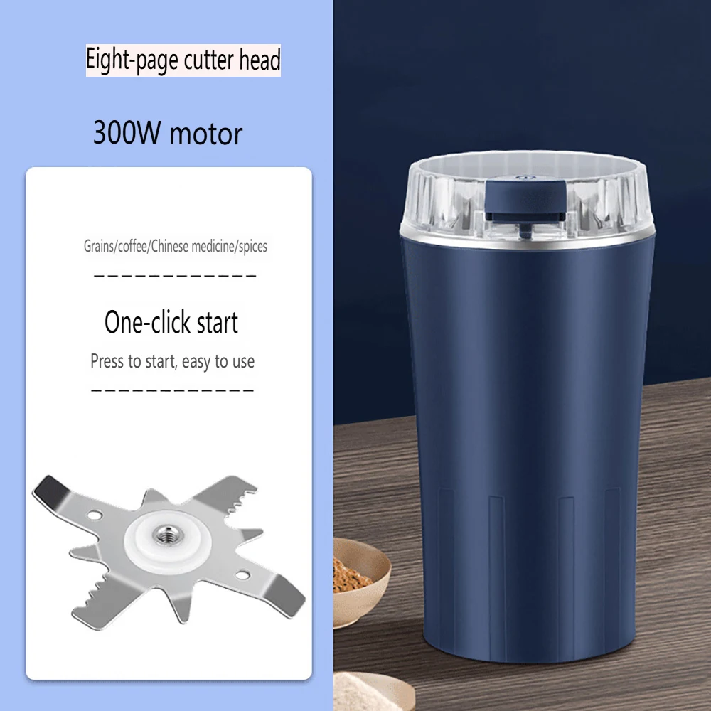 8 شفرات مطحنة الحبوب الكهربائية حبوب البن المطاحن الفولاذ المقاوم للصدأ المكسرات الفول الحبوب مطحنة الأعشاب ماكينة الطحن للمطبخ
