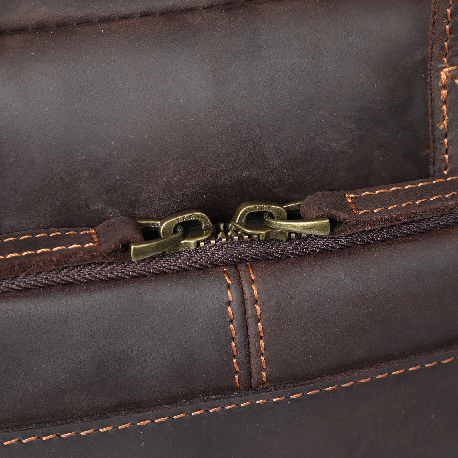 Vintage Echtleder Herren Aktentasche 15" Laptop-Tasche Arbeits- und Business-Herrentasche aus Crazy Horse Leder Schultertasche Handtasche – Detail 16