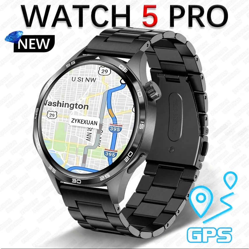 For Android ios Outdoor Sport GPS Smart Watch Men 1.53-inch HD AMOLED Screen IP68 Waterproof Bluetooth Call NFC Smartwatch 2025