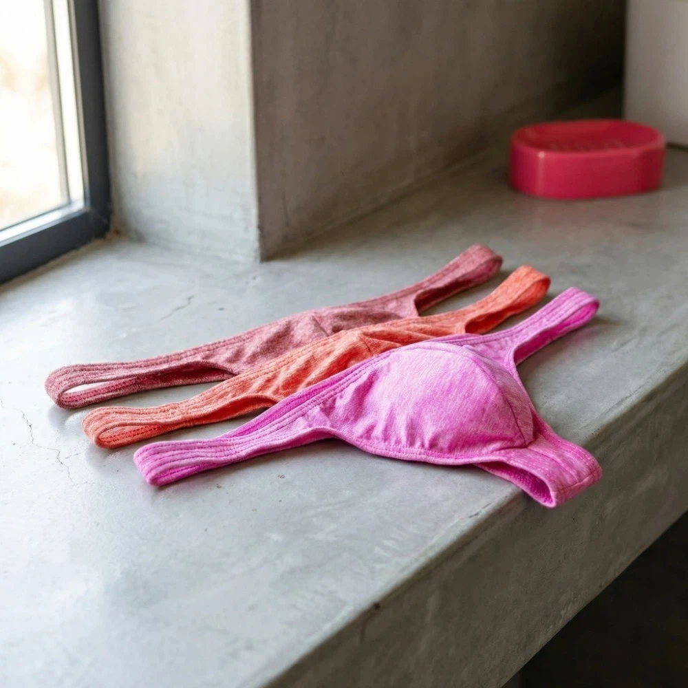 

Breathable Low Waist Men Thongs Underpants Lingerie Men's Panties Underwear T-back Male Briefs Sports