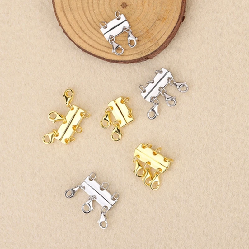 4 Stks/set Multi-Strand Ketting Laag Kreeft Gesp Glijbaan Magneet Buis Connector Sloten Voor Diys Armband Sieraden Maken Levering