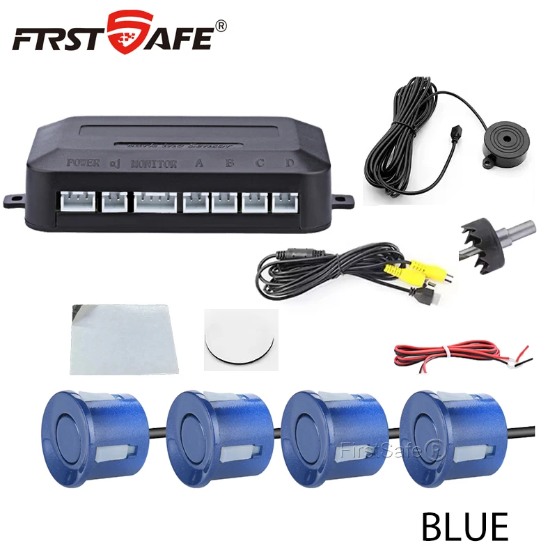FirstSafe Factory CVBS AHD Video Parking 4-Sensoren Auto Reverse Backup Rear Buzzer Radar Monitor System unterstützt Android System