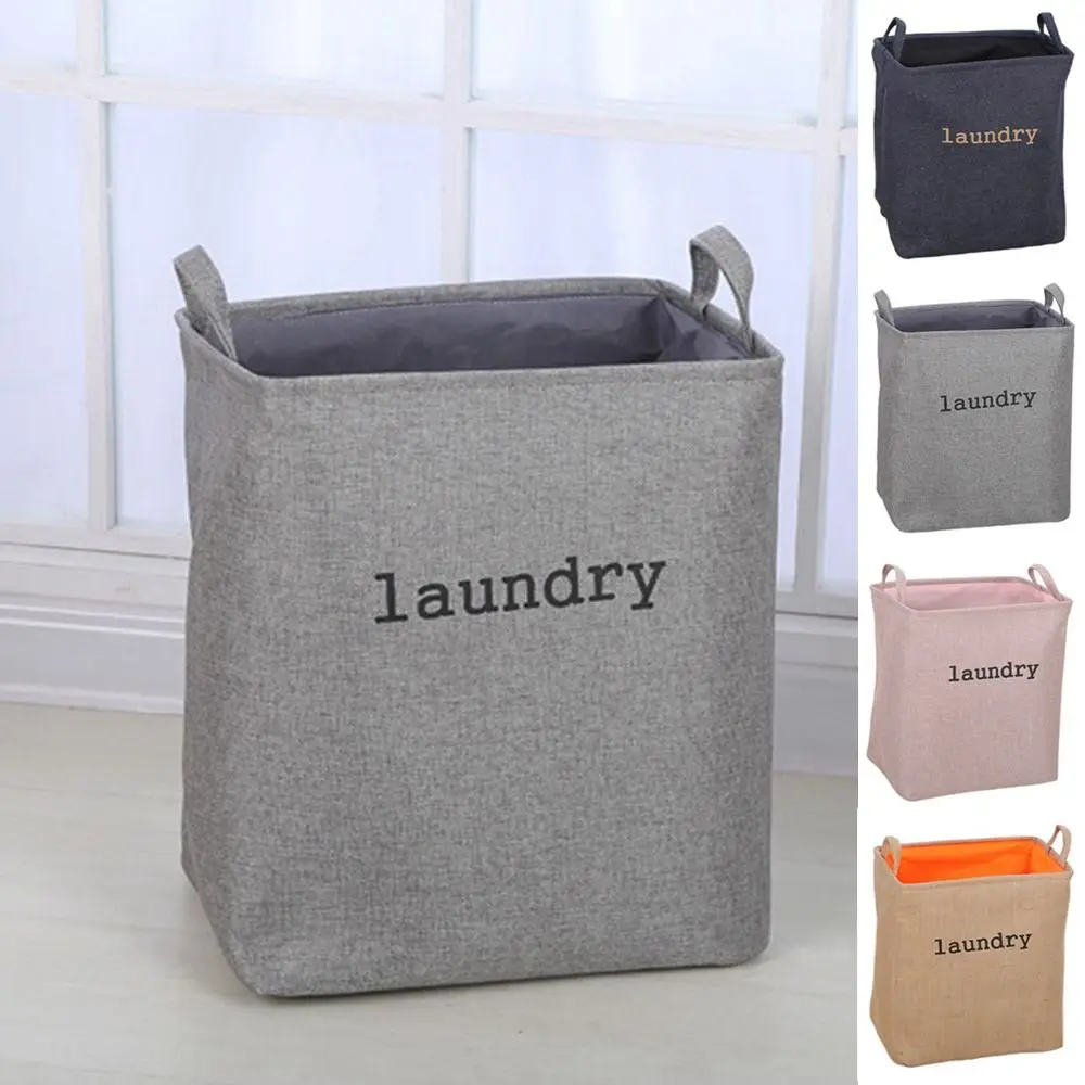 Storage Crate EVA Foldable Jute Storage Basket Portable Jute Bag For Home Stationery Sundries Toys Organizer Laundry Basket