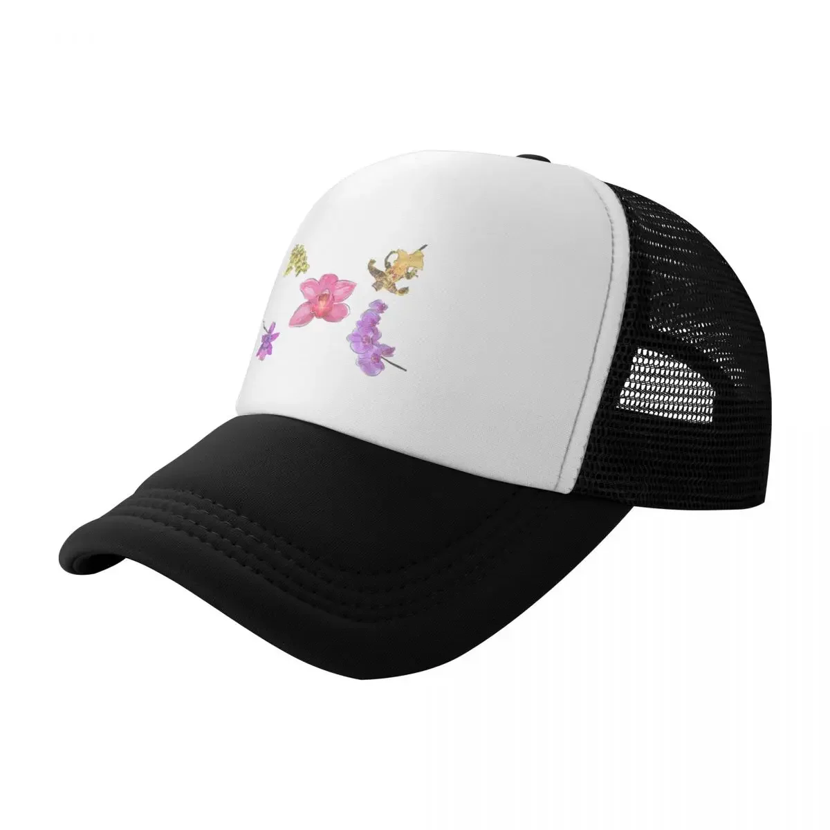 

A pattern of orchids Baseball Cap Beach Bag Military Cap Man Brand Man cap Dropshipping Sun Hats For Women Men's