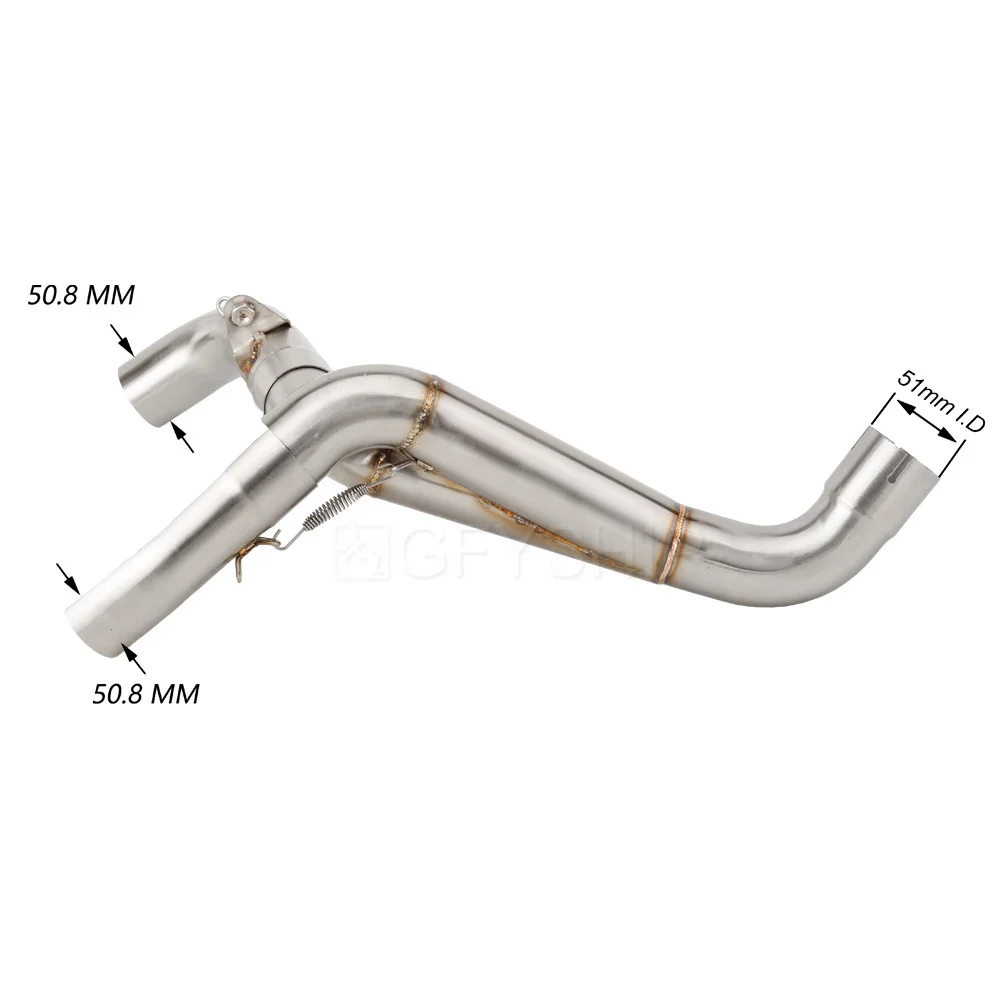 For Triumph Speed Triple 2011-2015 Speed Triple 1050 / R Escape Slip-on Motorcycle Exhaust Muffler High Level Mid Link Pipe 51MM