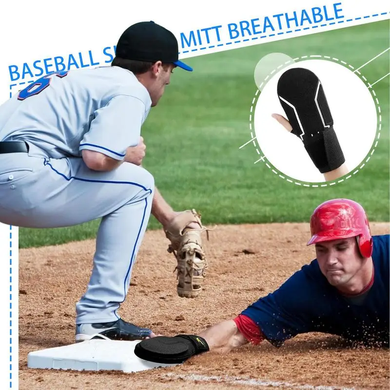 1pc Baseball Softball Sliding Glove, Breathable Flexible Baseball Sliding Mitt for Adults Protect Fingers Baseball Accessories