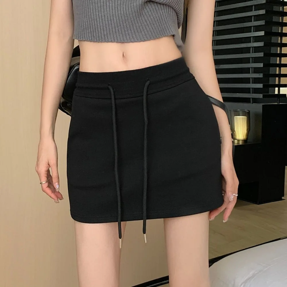 New Fashion Faldas Mujer De Moda High Waist Drawstring Casual Package Hip Mini Jupe Streetwear Y2k Aesthetic Chic Korean Skirts
