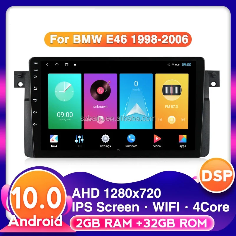 Android 10.0 Car DVD for  E46 M3 o Gps Navigation System Radio Android Auto Post Touch Screen Android 10 9