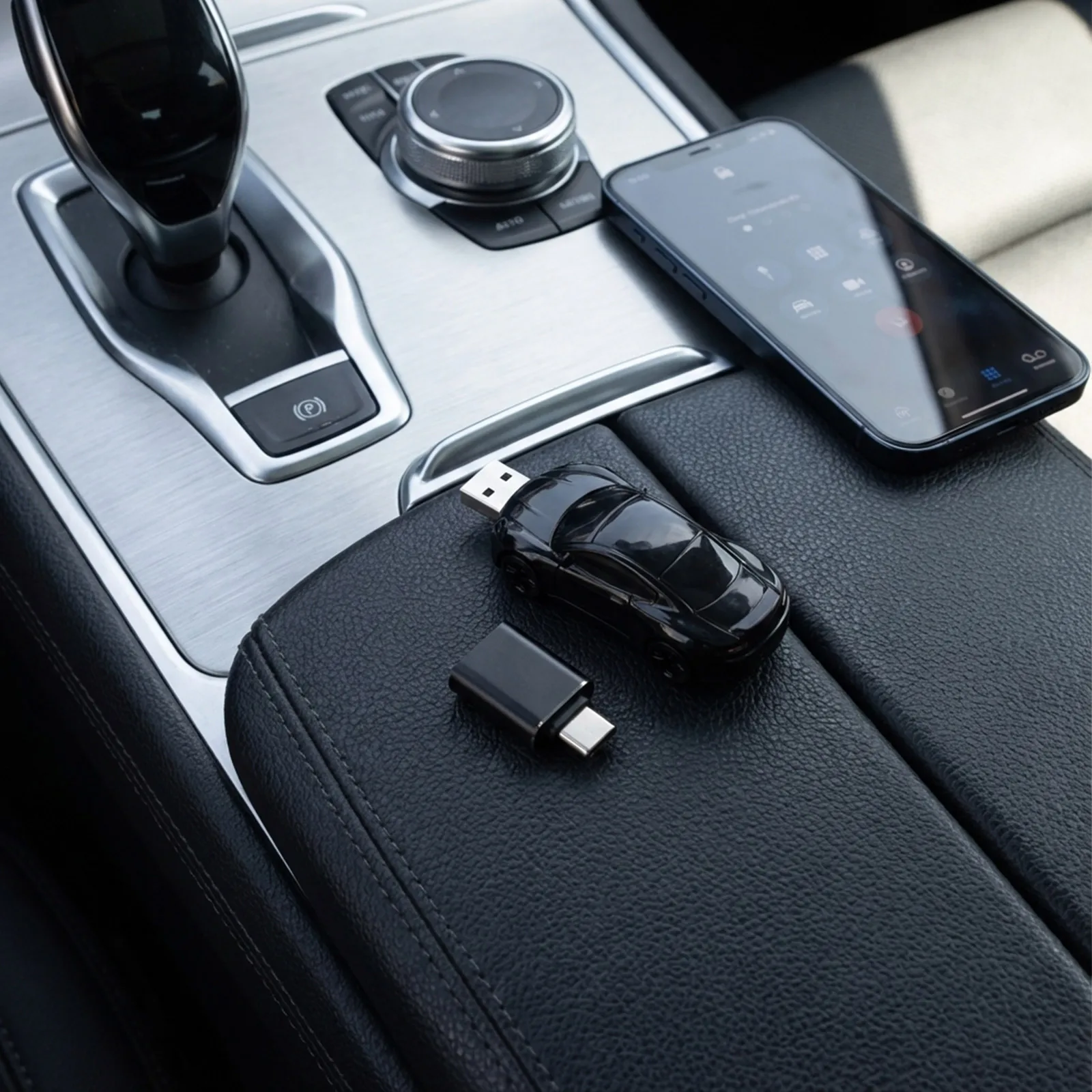 2-In-1 Car Adapter Car Screen Projection Convenient Connectivity Bluetooth-Compatible 5.0 Fashionable Car Accessory