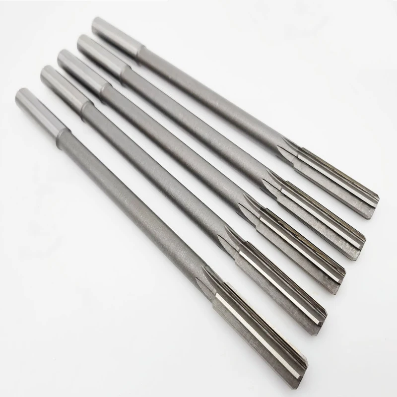 1Pc Lengthen Reamer 100-300mm HSS High Speed Steel H7 Straight Shank Machine Chucking Reamer for Metal Steel Aluminum Hole Drill