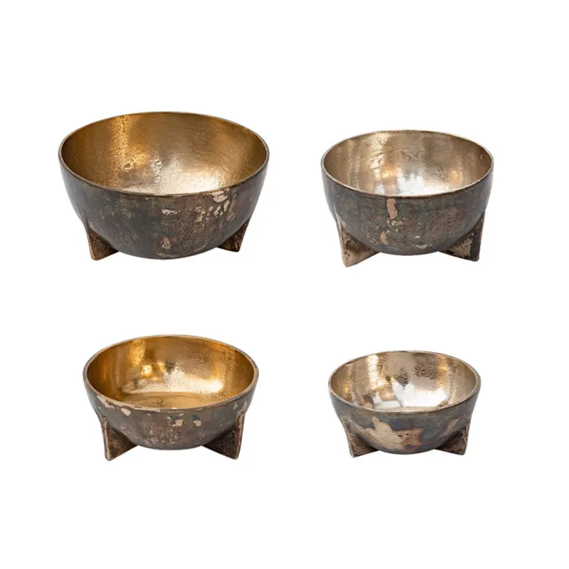 

Indian imported home soft decoration products aged gold vase silver vase high-end luxury fruit plate ornaments