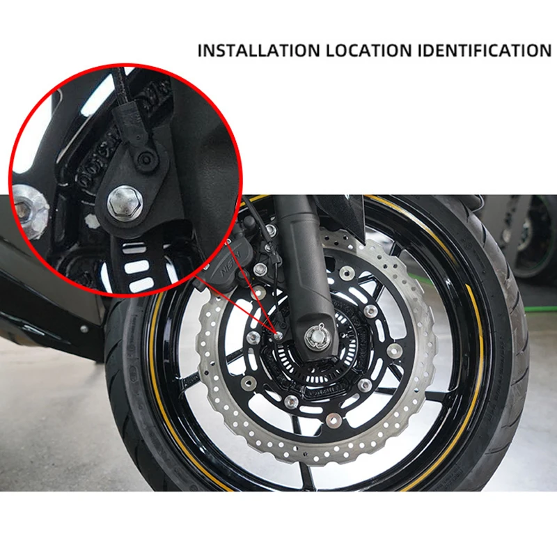 Motorcycle Sensor Guard Cover ABS Sensor Front and Rear Wheel Brake ABS Sensor Protector Accessories for Kawasaki Ninja 400 z400