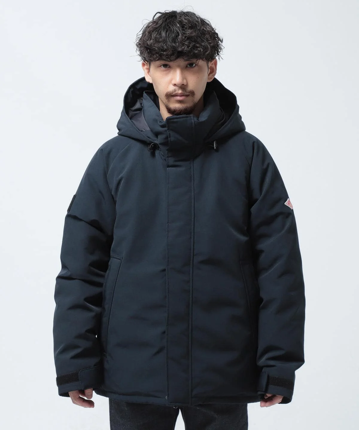 BEAMS × Danton 25aw Piumino caldo ispessito con cappuccio allentato antivento vintage