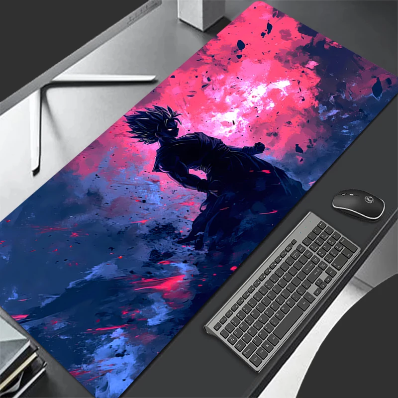 Podkładka pod mysz DBZ E-sports Dragon Ball Komputerowa Gładka Elastyczna Gumowa Podkładka dla Graczy PC Klawiatura Podkładka Kawaii Biała z Obszyciem XXL Podkładka pod Mysz