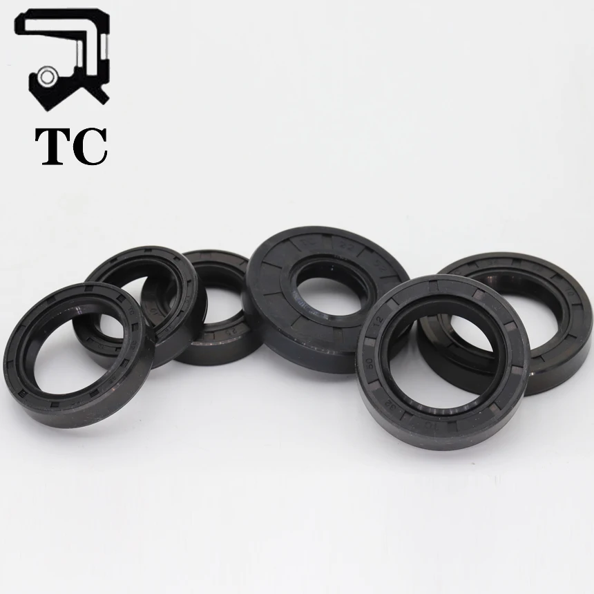 TC 8 10 11 12*14 15 16 18 20 21 22 25 26 28 32*4 5 6 7 8 10 Nitrile Rubber NBR Grooved Lip Spring Gasket Ring Skeleton Oil Seal