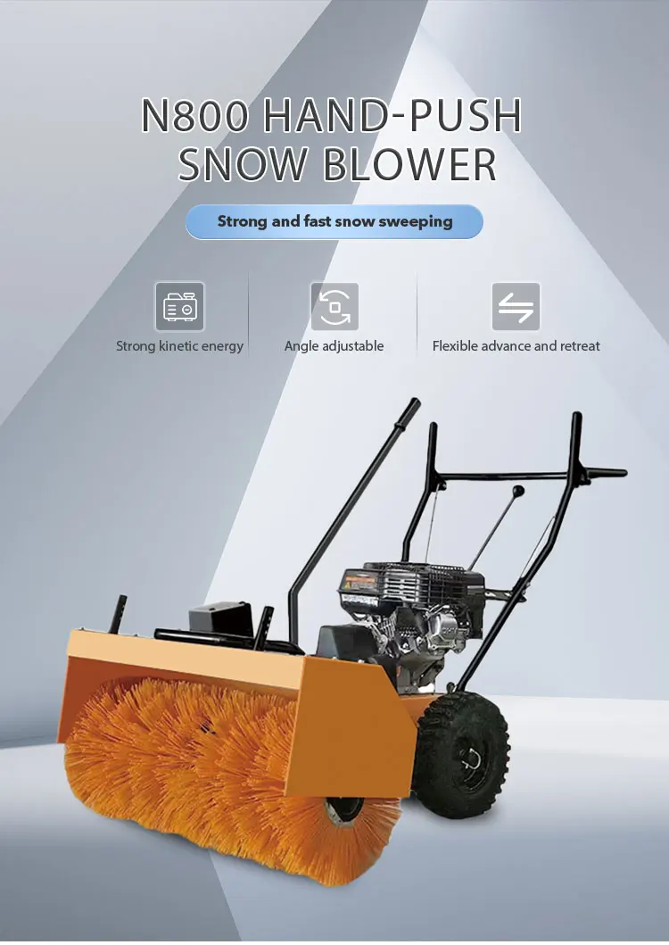 CleanHorse N800 Macchina per la rimozione della neve Mini Camminata dietro la spazzatrice stradale di neve