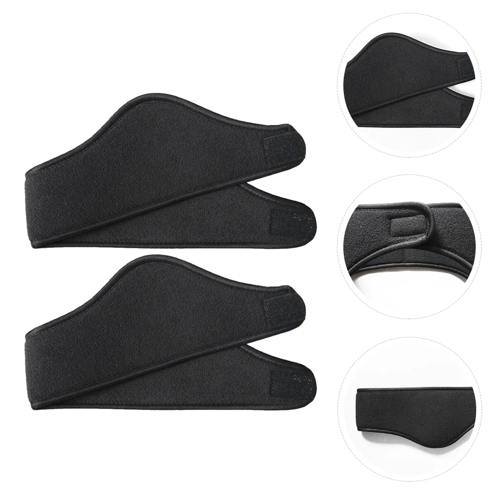 2 Pcs Sports Ear Warmer Headband Men Women Headbands Earplugs Polyester Earmuff