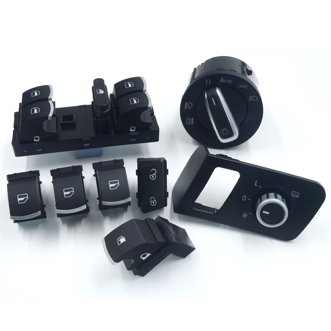 Fuel Tank Mirror Switch Headlight Window Switch Door Safety Button for Volkswagen VW Touran 1T0 1T1 5ND 959 857 855 5ND 941 431A
