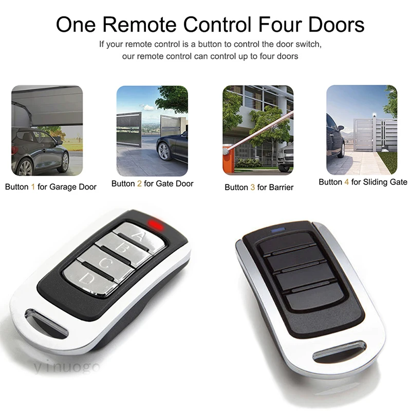 Yinuogo Garage Door Remote Control 280MHz-868MHz Multifrequency Code Grabber Elcetric Gate Remote Control Duplicator Opener Key