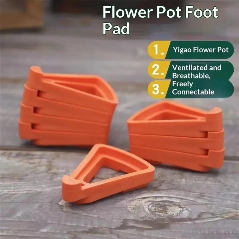 B97A-Flower Pot Risers Drainage Saucer Pads 30Pcs Plant Pot Feet Stand With Holes For Indoor Outdoor Plants Preventing Root Rot