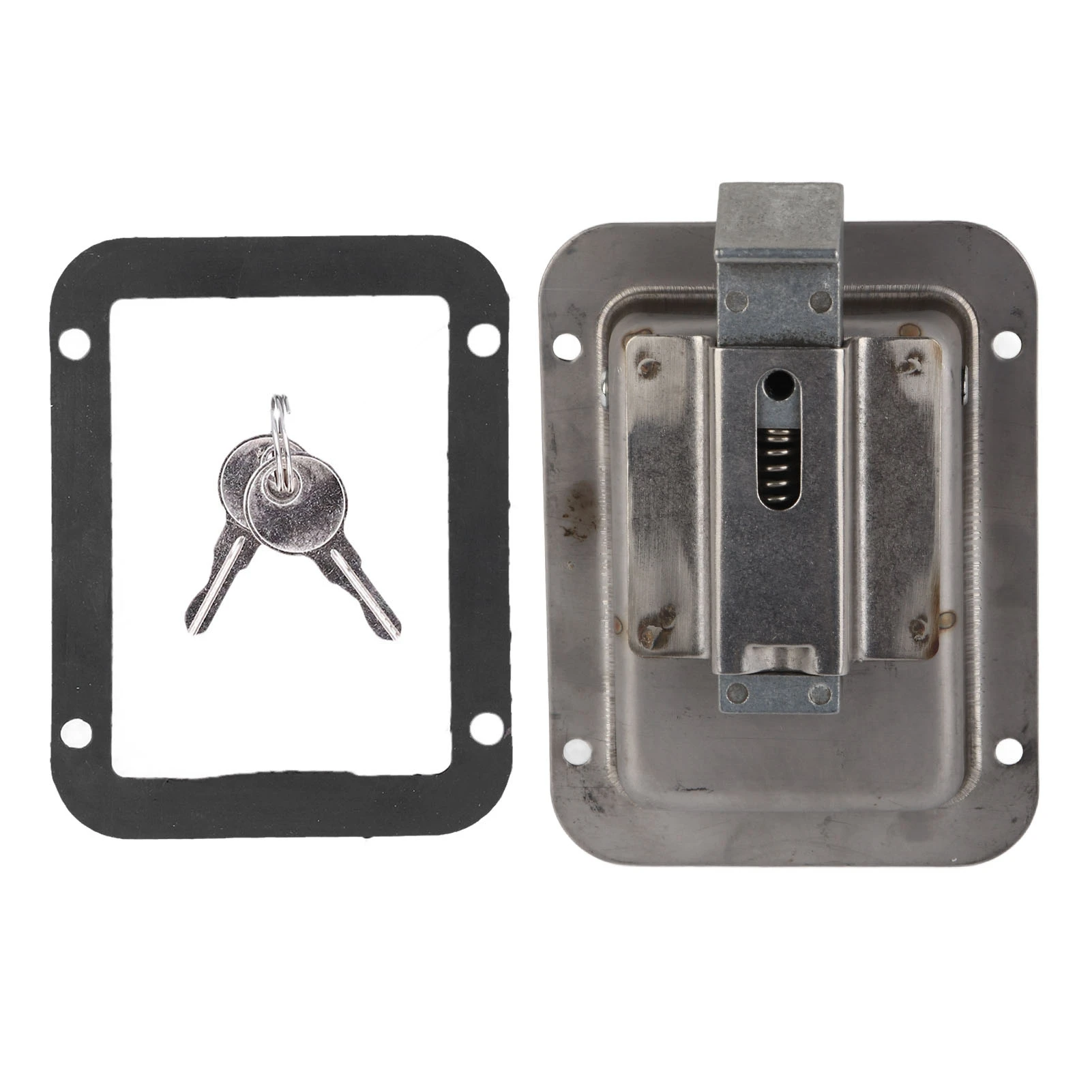 304 Stainless Steel RV Paddle Door  Toolbox Lock Flush Mount with 2 Keys For RV Motorhome Trailer Fire Trucks Accessories