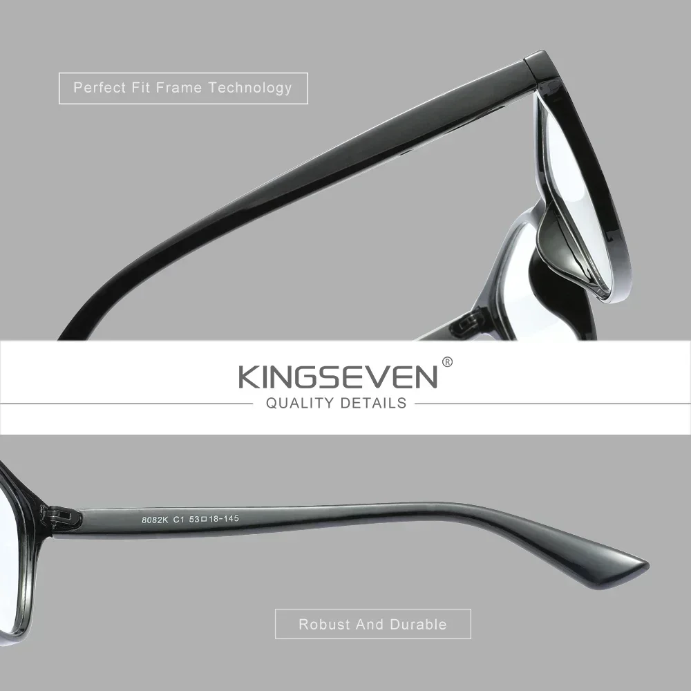 KINGSEVEN New Classic Anti-Blue Ray Glasses Men Women Thin Frame Blue Light Blocking Eyeglasses view 4
