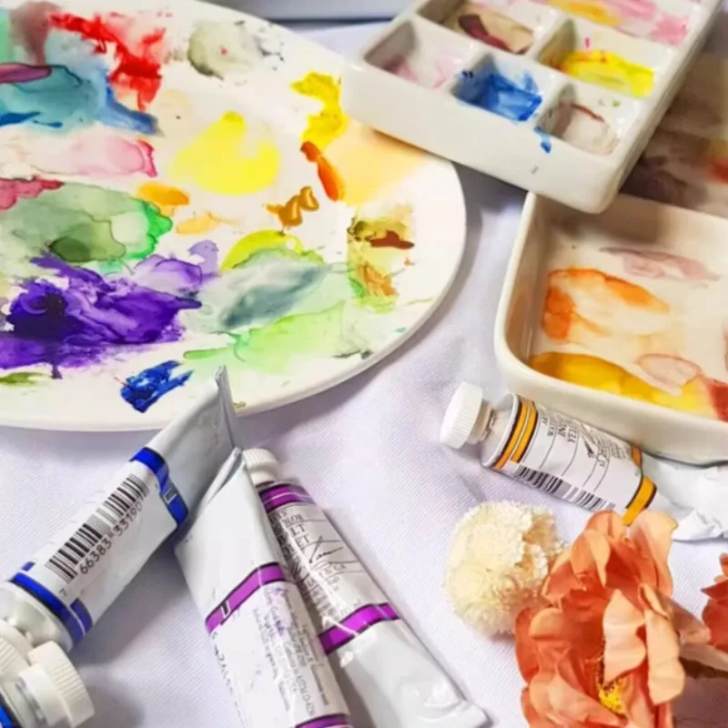 15 مللي/أنبوب أصباغ ألوان مائية أمريكية لوازم فنية للرسم الفني رسوم توضيحية مرسومة يدويًا ألوان مائية للسفر الإبداعي