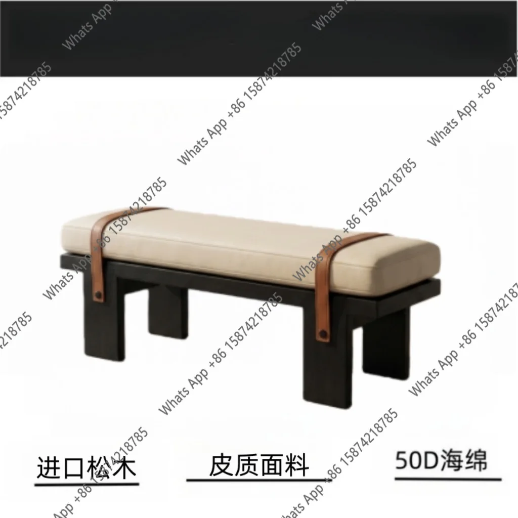 Vm Nordic Solid Wood Bench Designer Bedside Stool Entrance Entrance Shoe Change Stool Art Bench Cloakroom Bench