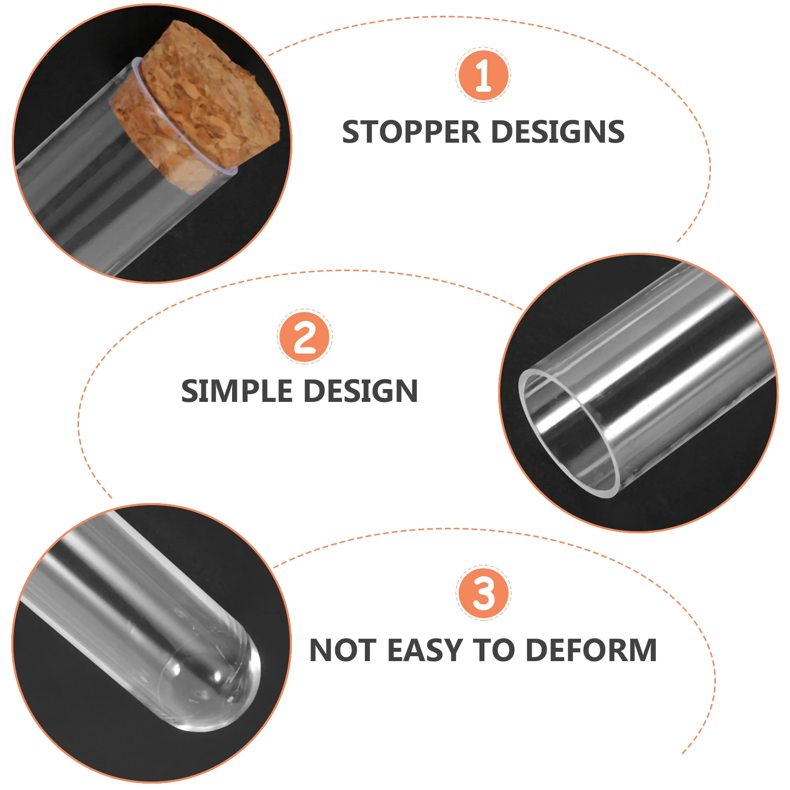 25 قطعة أنابيب بلاستيكية صغيرة شفافة سدادات الفلين قوارير تخزين مانعة للتسرب أملاح الاستحمام عينة الزيوت الأساسية